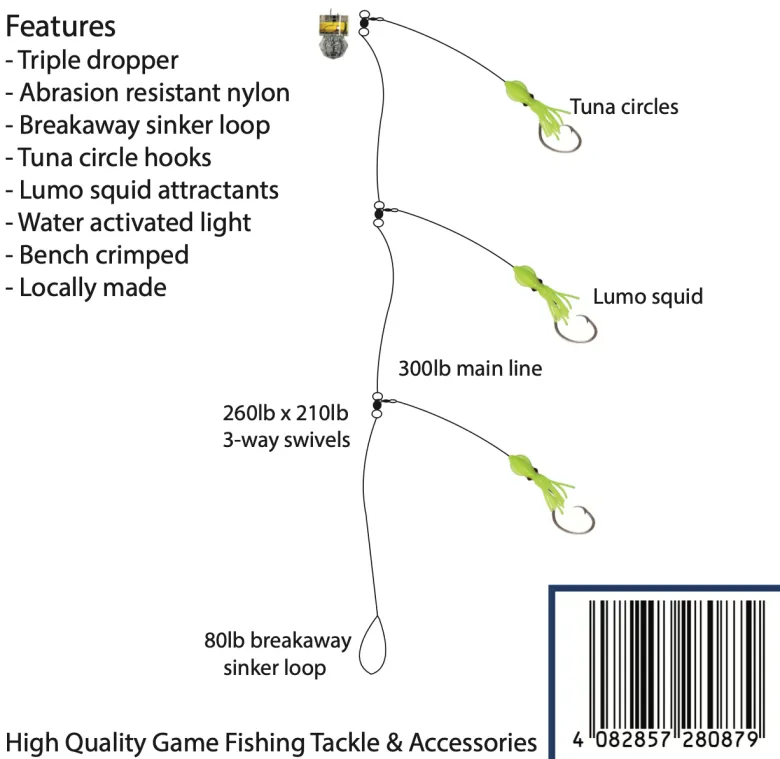 Angler Pre-made Rigs|Flies<Deep Drop Premium