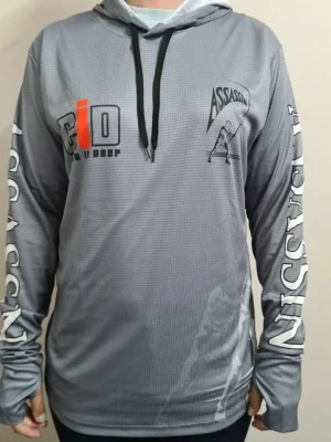 Assassin Long Sleeve Shirts Mens|Flies<Hooded Sunshirt Ifish 10 Year Anniversary