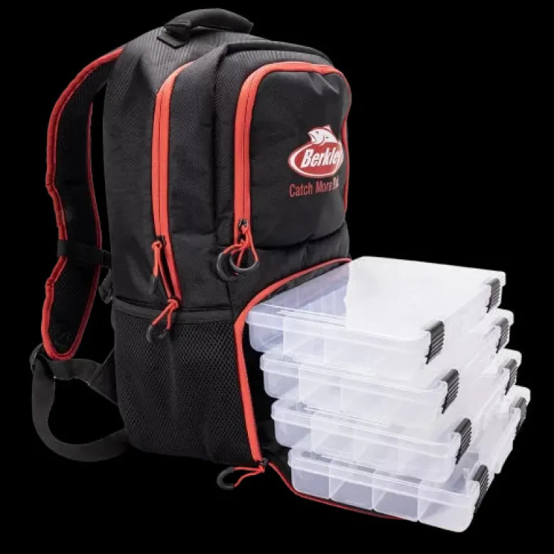 Berkley Tackle Bags And Backpacks|Flies<Berkely Backpack With 4 Tackle Trays