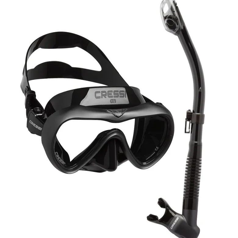 Cressi Dive Sets|Flies<A1 Anti-Fog and Epsilon Mask/Snorkle Set