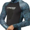 Cressi Dive Wetsuits|Flies<Cobia Hooded Top Long Sleeves 1mm Blue Camo