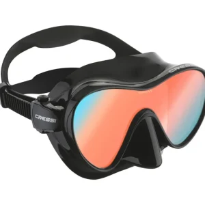 Cressi Dive Masks|Flies<F1 Mask UV420 Blue/Red Lens Black