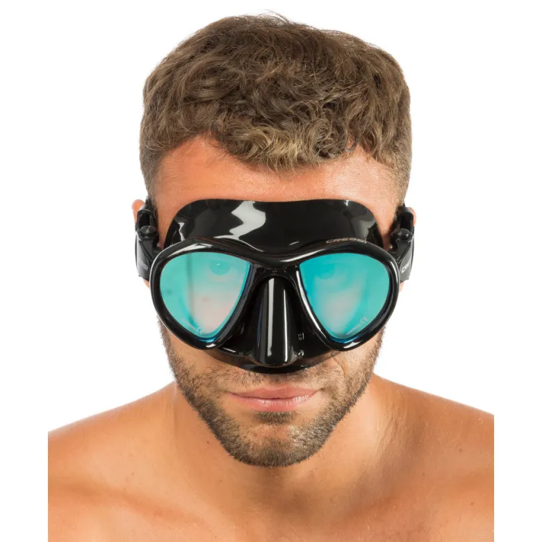 Cressi Dive Masks|Flies<Metis Mask Black with Mirrored Lens