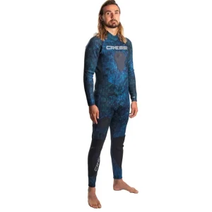 Cressi Dive Wetsuits|Flies<Tokugawa 3mm 1 Piece Wetsuit Camo Blue