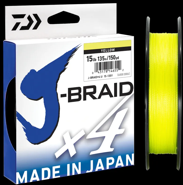 Daiwa Flies|Fishing Lines<J Braid X4 135m Yellow