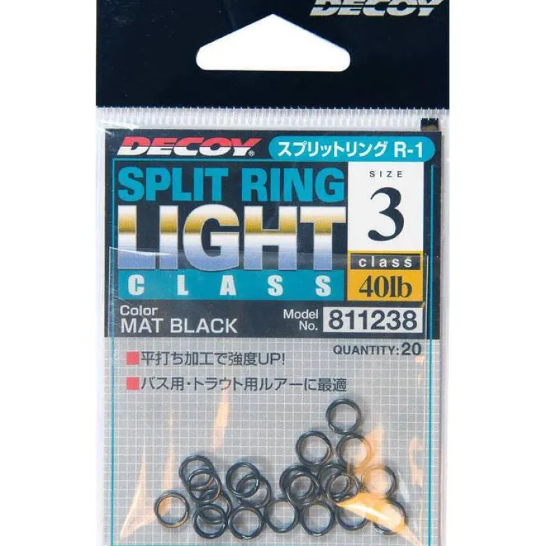 Decoy Solid And Split Rings|Flies<Split Ring Light Class Black