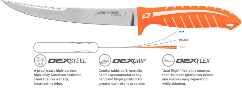 Dexter Filleting Knives|Flies<Dextreme Dual Edge Stiff Fillet Knife 8inch