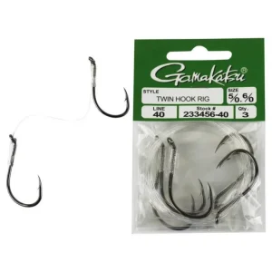 Gamakatsu Pre-made Rigs|Flies<Twin Hook Rig 3-pack