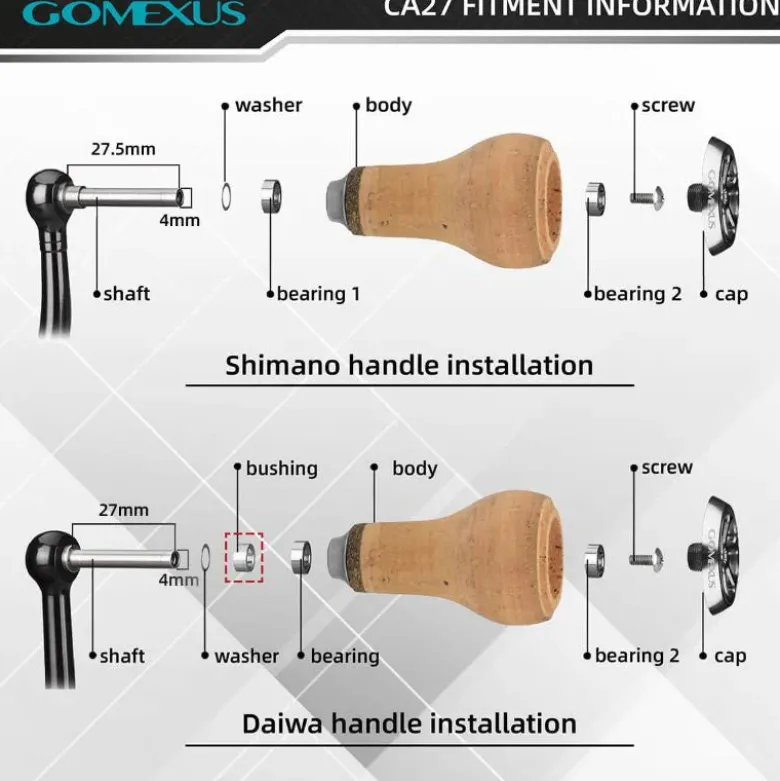 Gomexus Flies|Fishing Reel Parts<Cork Knob 27mm