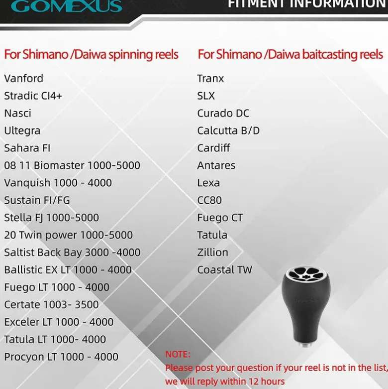 Gomexus Flies|Fishing Reel Parts<TPE Knob 30mm