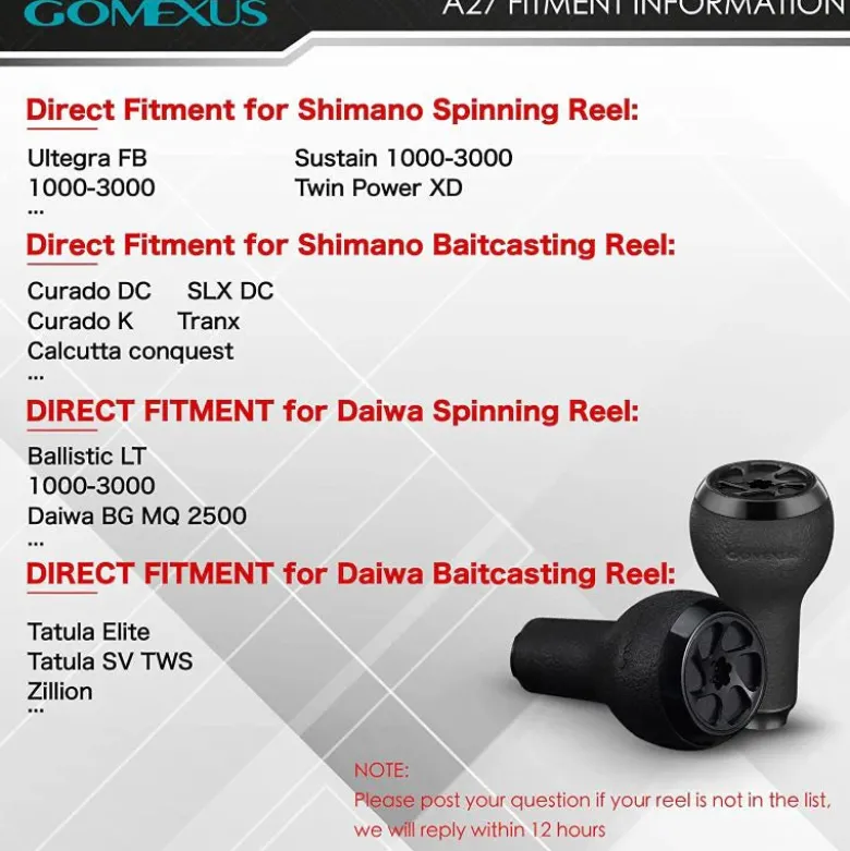 Gomexus Flies|Fishing Reel Parts<TPE Knob 27mm