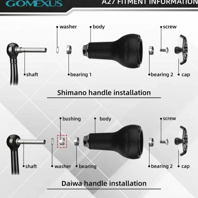 Gomexus Flies|Fishing Reel Parts<TPE Knob 27mm