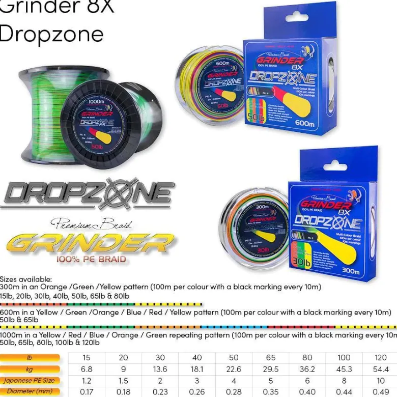 Grinder Drone Fishing|Flies<Pro Braid Drop Zone 1000m