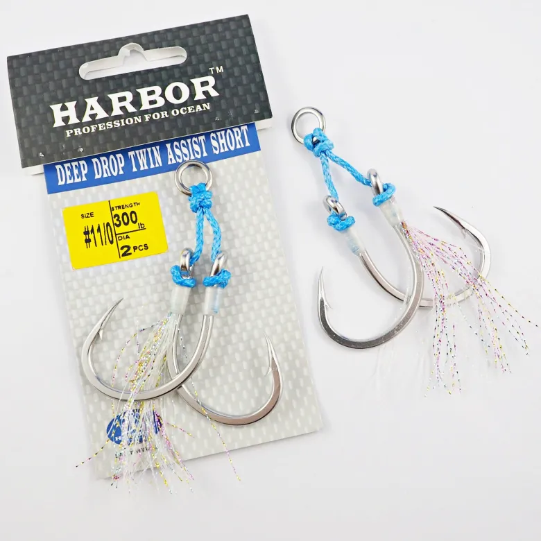 Harbor Assist Hooks|Flies<Deep Drop Assist Short 2-pack