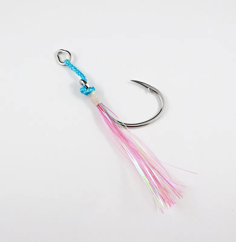 Harbor Assist Hooks|Flies<Single Flashy Assist Pink Glow