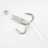 Harbor Assist Hooks|Flies<Twin Assist White Glow 2-pack