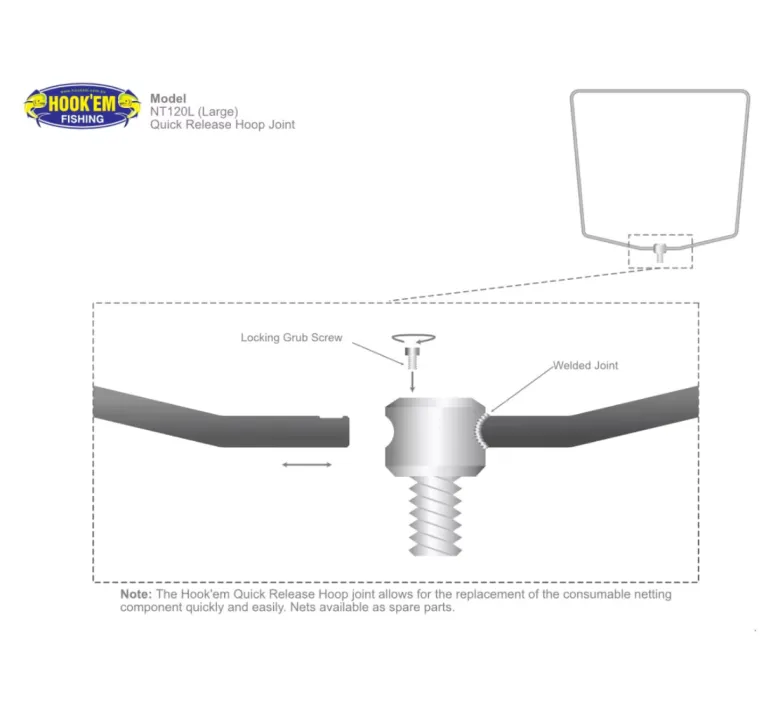 Hookem Nets|Flies<Standard Net with Heavy Duty Knotted Mesh 80cm Deep