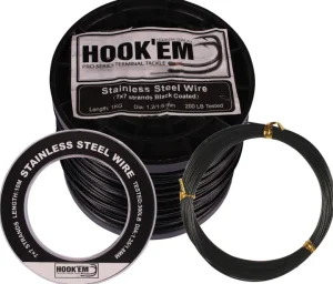 Hookem Flies|Wire Traces<Wire 49 Strand Black Coated