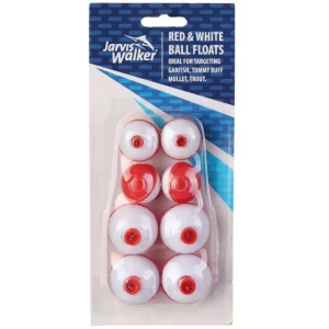 Jarvis Walker Floats/Burley Cages|Flies<Red/white Bobber Float 8pk
