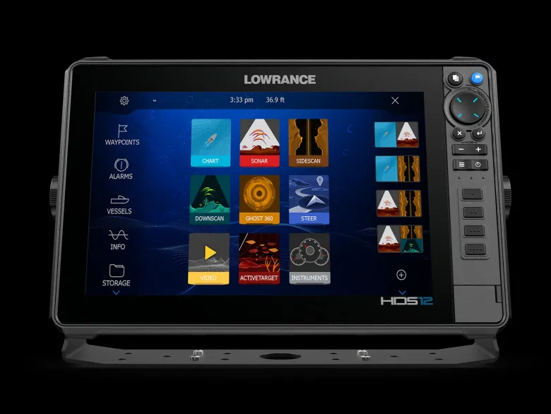Lowrance Lowrance Australia|Flies<HDS Pro 12 with 3 in 1 HD Transducer and CMap AUS