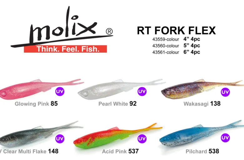 TackleWest Soft Plastic Lures|Flies<Molix RT Fork Flex