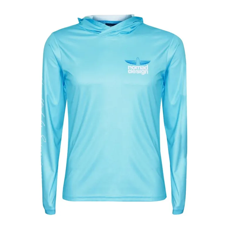 Nomad Long Sleeve Shirts Womens|Long Sleeve Shirts Mens<Design Hooded Tech Womens Flyer Teal