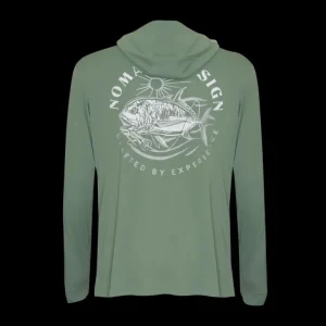 Nomad Long Sleeve Shirts Mens|Flies<Design Hooded Tech Fishing Shirt GT Sunset