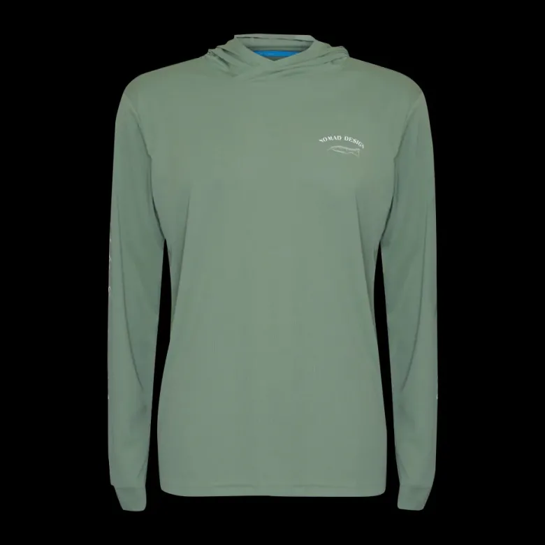 Nomad Long Sleeve Shirts Mens|Flies<Design Hooded Tech Fishing Shirt GT Sunset