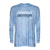 Nomad Long Sleeve Shirts Mens|Flies<Design Tech Shirt Camo Splice Blue