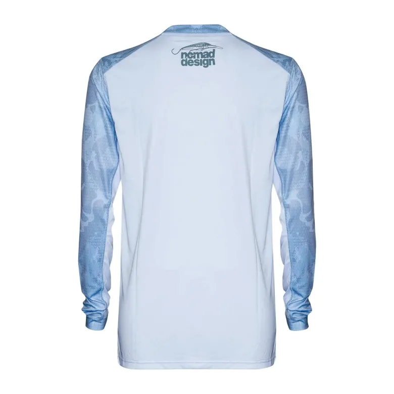 Nomad Long Sleeve Shirts Mens|Flies<Design Tech Shirt Camo Splice Blue