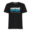 Nomad Short Sleeve Shirts Mens|Flies<Design T/S Logo Aqua Fade Black
