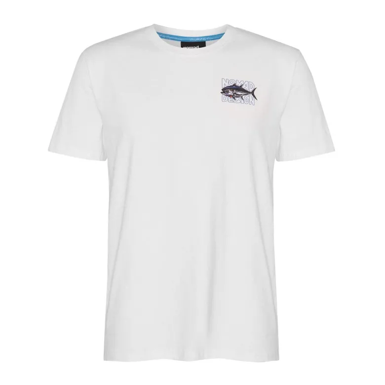 Nomad Short Sleeve Shirts Mens|Flies<Design T/S Tuna Hookup White