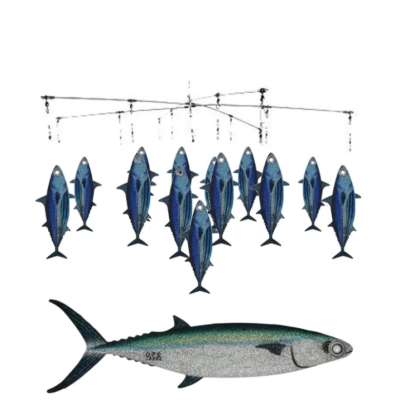 TackleWest Teasers|Teasers<OTS 24in Titanium Collapsible Dredge Bar Scad Flaps