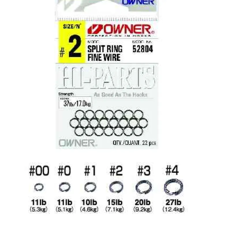 Owner Solid And Split Rings|Flies<52804 Fine Wire Split Ring