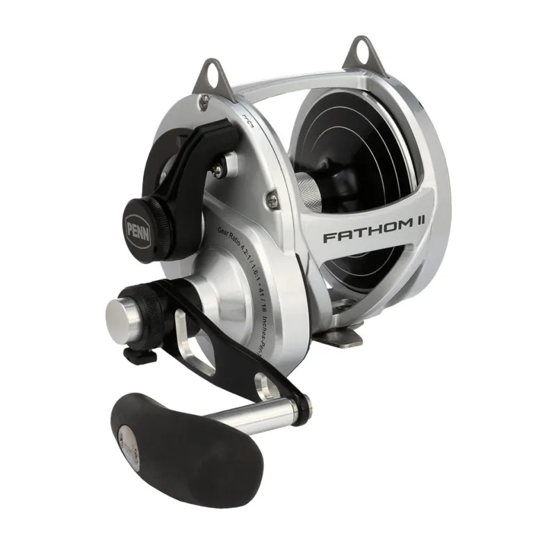 Penn Flies|Overhead Reels<Fathom II Lever Drag 2 Speed Overhead Reel