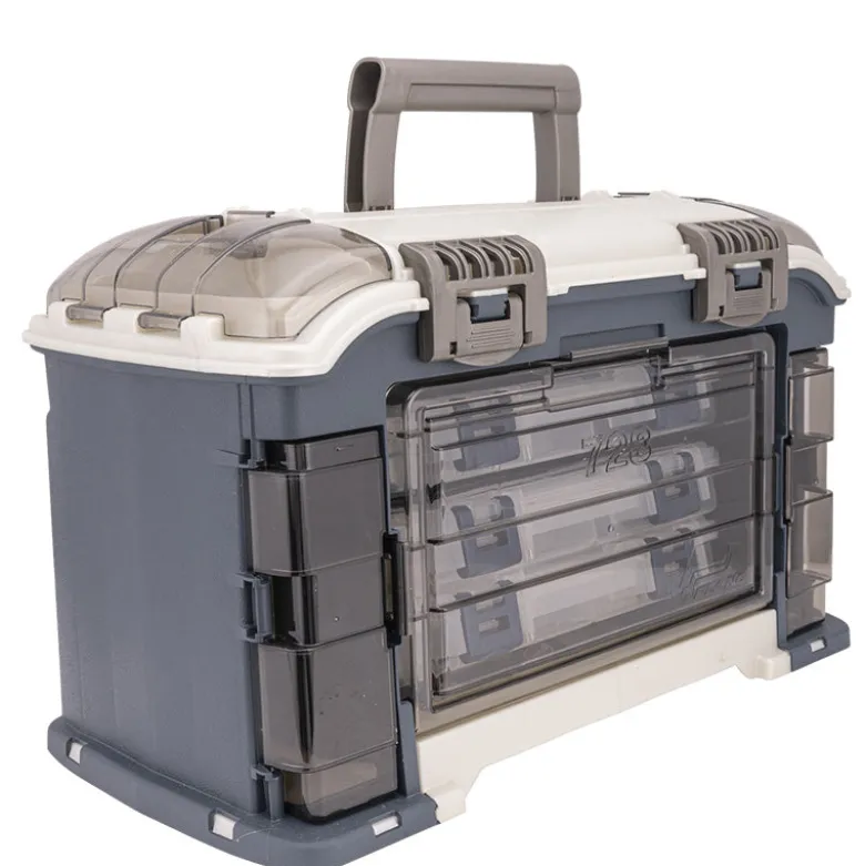 Plano Tackle Boxes And Trays|Flies<728001 Angled System Tackle Box 3600 Blue/Silver