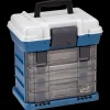 Plano Tackle Boxes And Trays|Flies<4BY 136400 Rack System Hard Tackle Box Blue/Silver