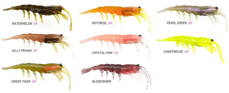 TackleWest Soft Plastic Lures|Flies<Pro Lure Clone Prawn 92mm