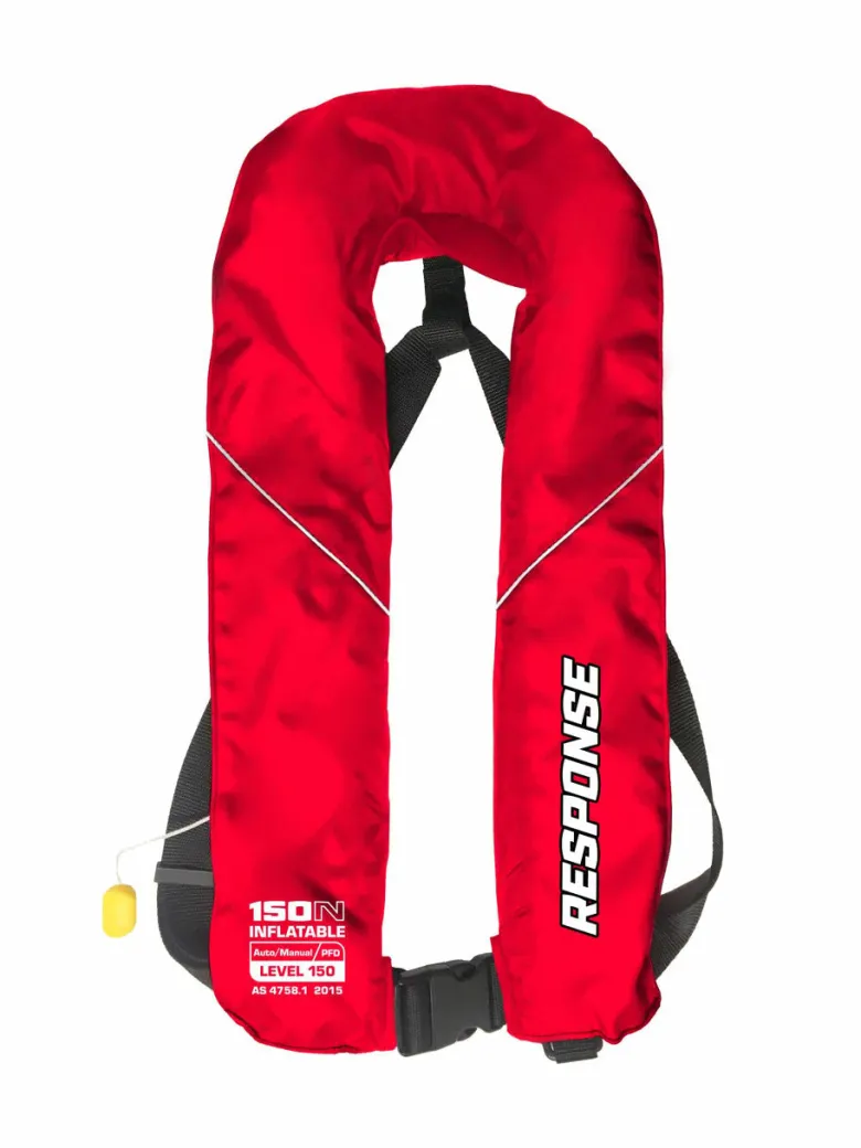 Response Safety And Inflatable PFDs|Flies<Auto Inflatable PFD Adult Red