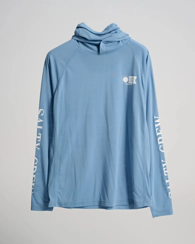 Salty Crew Long Sleeve Shirts Mens|Flies<Alpha Flag Pinnacle Mask Marine Blue