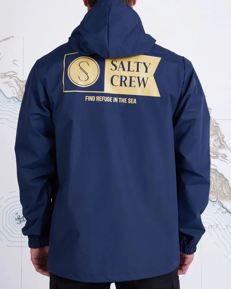 Salty Crew Jackets And Jumpers|Flies<Alpha Snap Jacket Navy