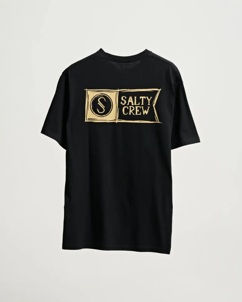 Salty Crew Short Sleeve Shirts Mens|Flies<Alpha Standard SS Tee Black