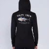 Salty Crew Long Sleeve Shirts Womens|Long Sleeve Shirts Mens<Big Blue Hooded Sunshirt Wmns Black