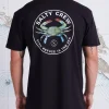 Salty Crew Short Sleeve Shirts Mens|Flies<Blue Crabber SS Tee Black
