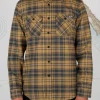 Salty Crew Long Sleeve Shirts Mens|Flies<Boatyard Flannel Tee Brown