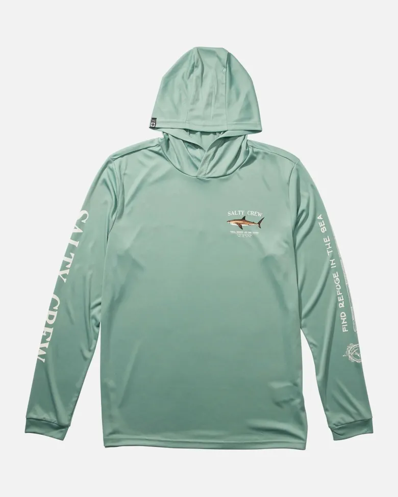 Salty Crew Long Sleeve Shirts Mens|Flies<Bruce Hood Sunshirt Mackerel