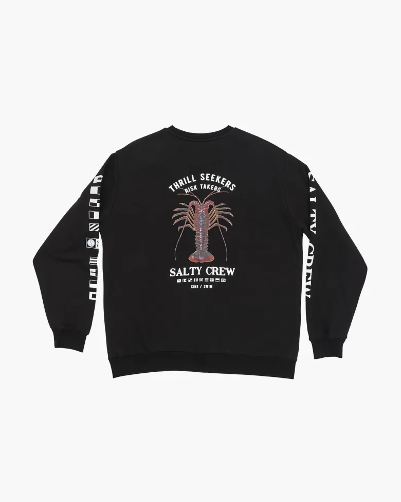 Salty Crew Jackets And Jumpers|Flies<Buggin Out Crew Fleece Jumper Black