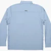 Salty Crew Long Sleeve Shirts Mens|Flies<Charter LS Tech Woven Tee Marine Blue