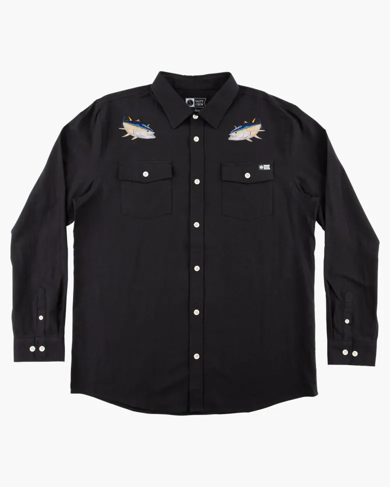 Salty Crew Long Sleeve Shirts Mens|Flies<Cortes LS Woven Black