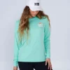 Salty Crew Long Sleeve Shirts Womens|Long Sleeve Shirts Mens<Cruisin Hooded Sunshirt Sea Foam